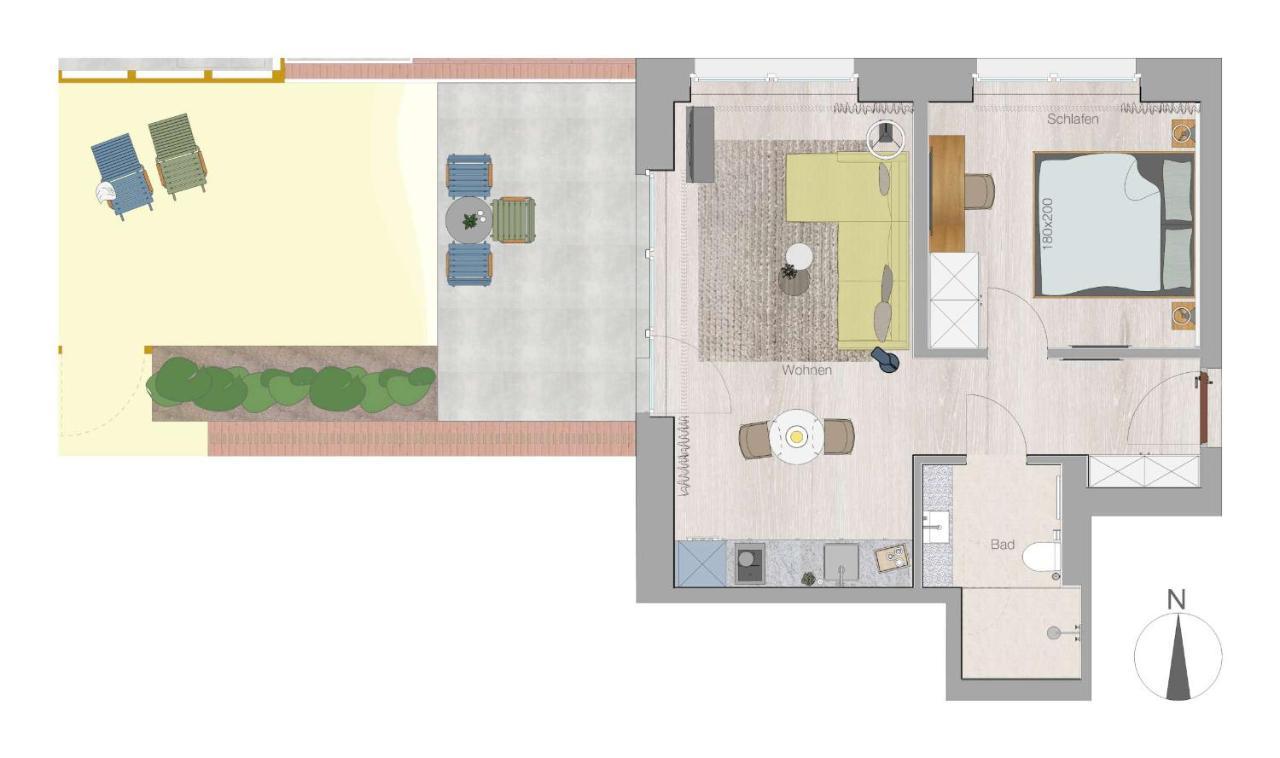 Toewerhus - Wohnung Robbe ユイスト エクステリア 写真